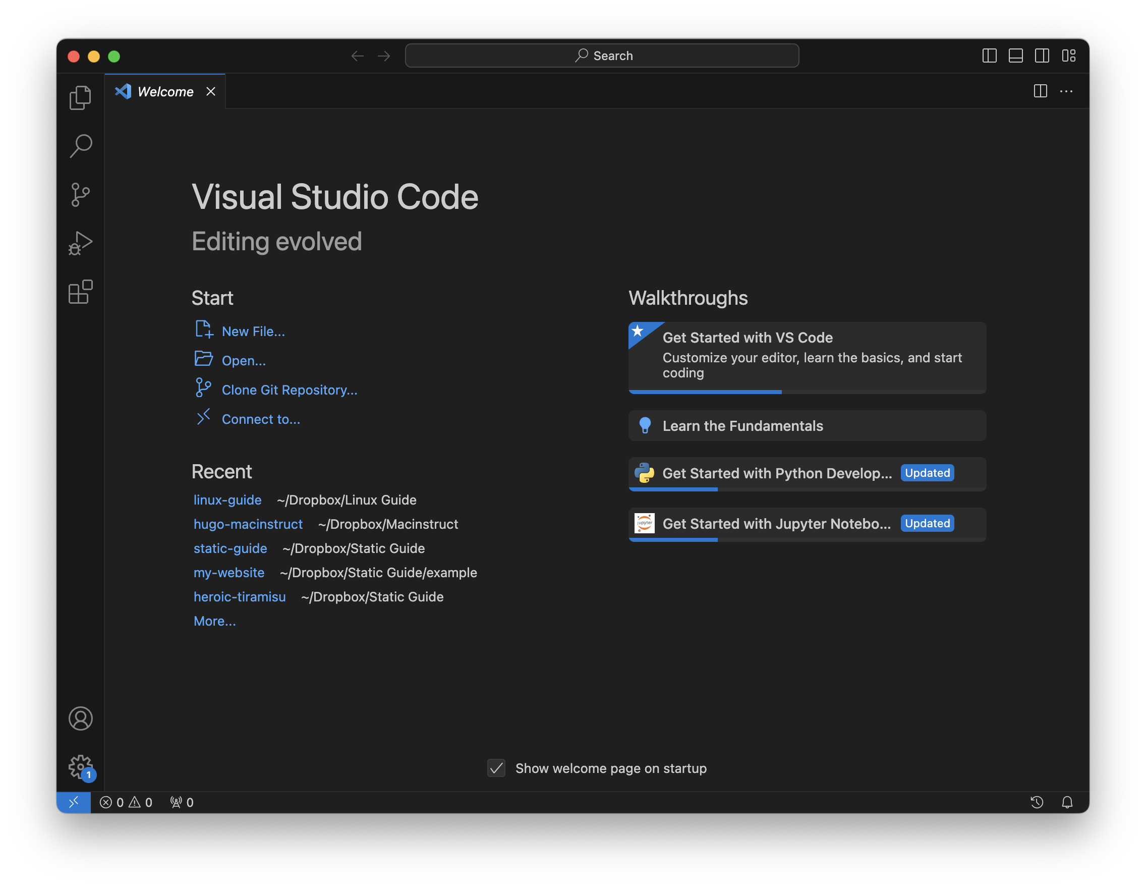 The VS Code text editor