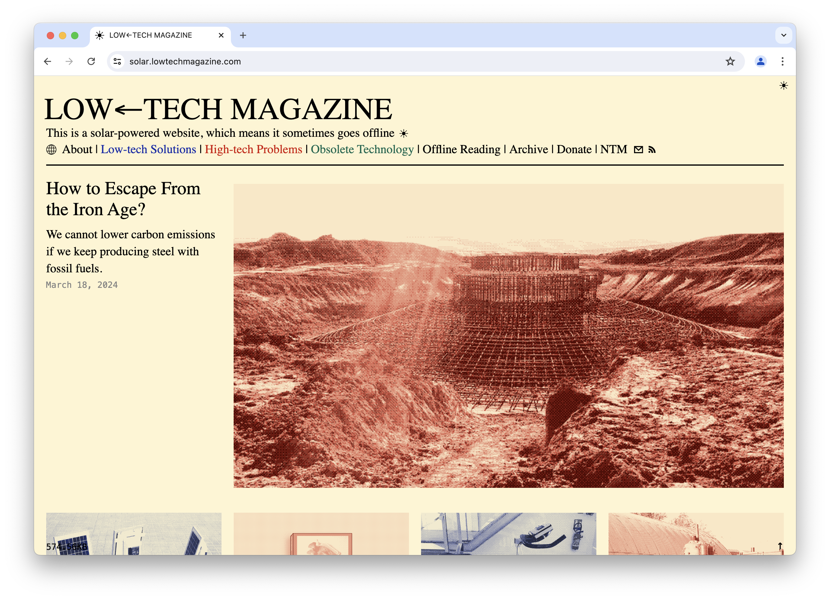 Low Tech Magazine website