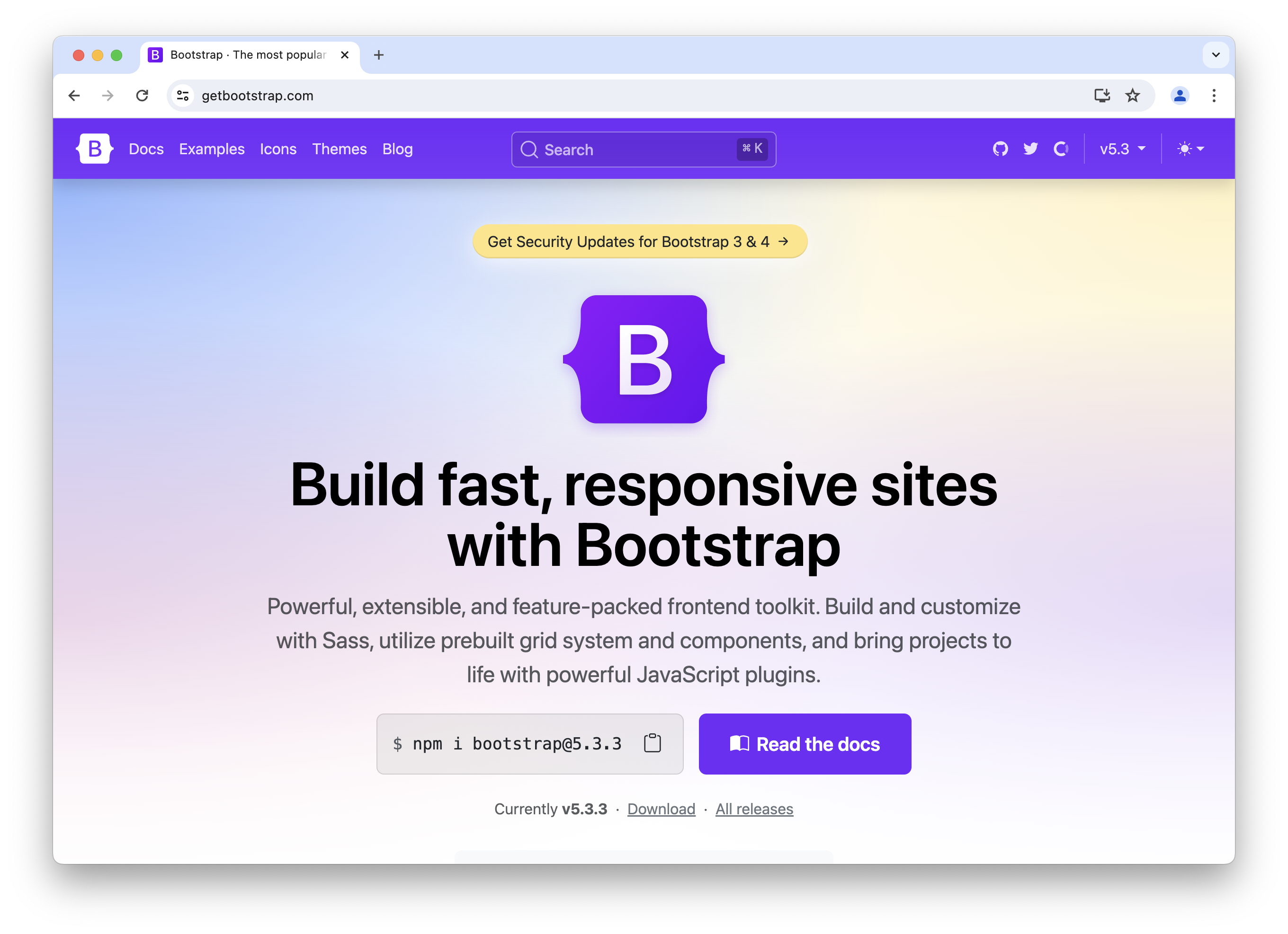 Bootstrap website