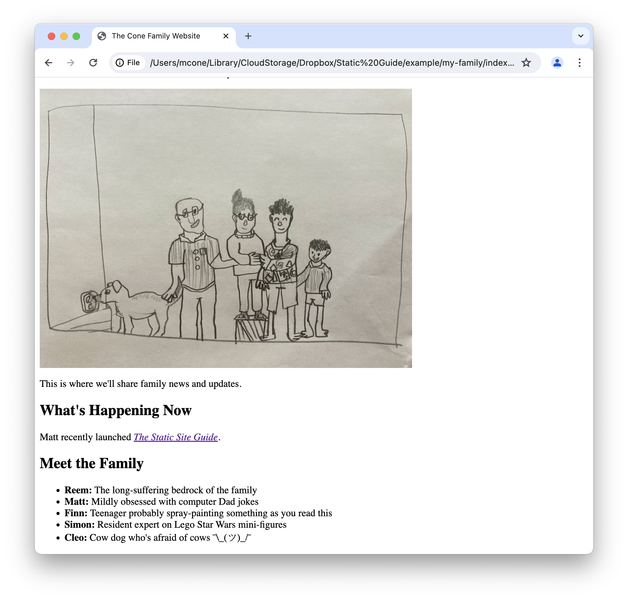 Adding an unordered list to our website